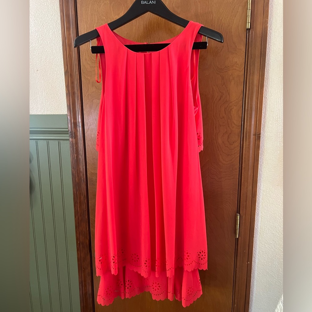 coral sleeveless dress